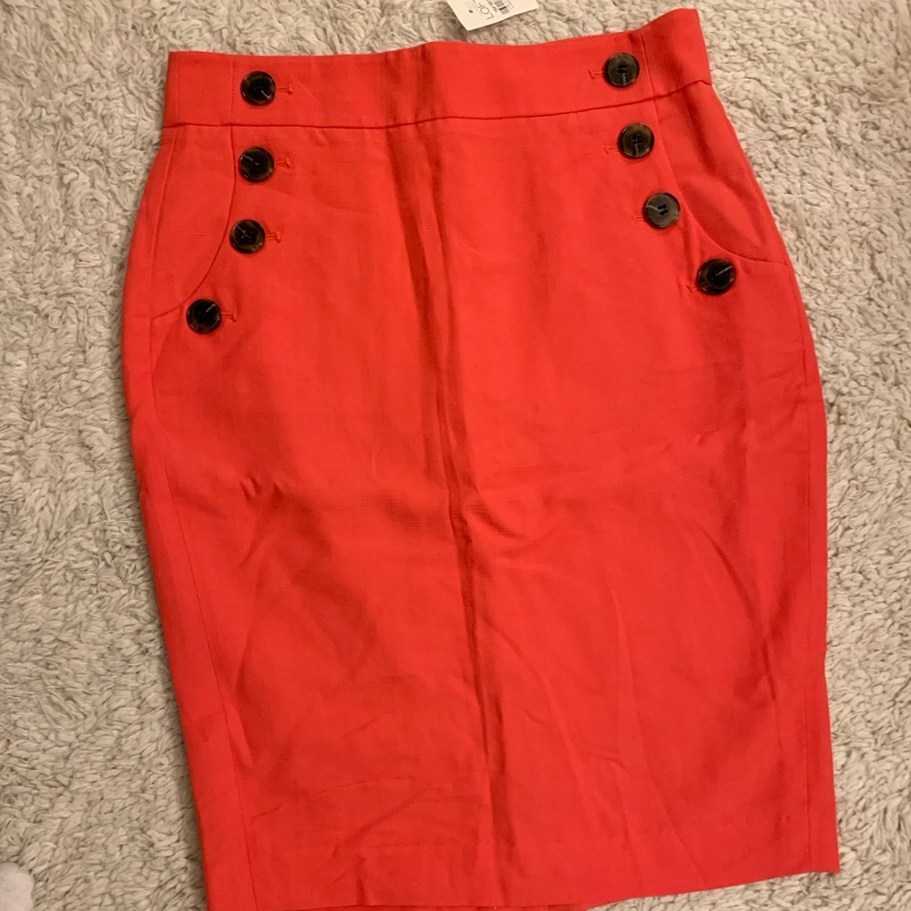 Ann Taylor Loft Orange Sailor Skirt size 2